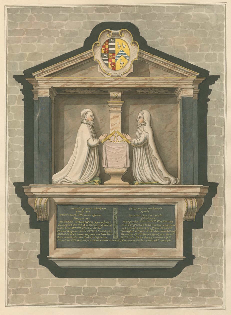 Památník Michaela Gardinera a Margarity Browneové z Greenford Church od Daniel Lysons