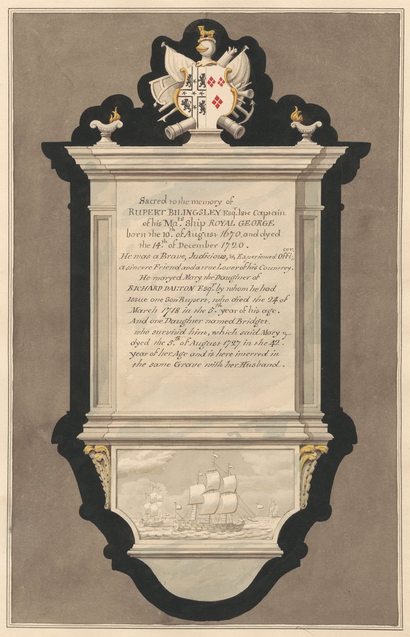 Památník Rupert a Mary Billingsley z Drayton Church od Daniel Lysons
