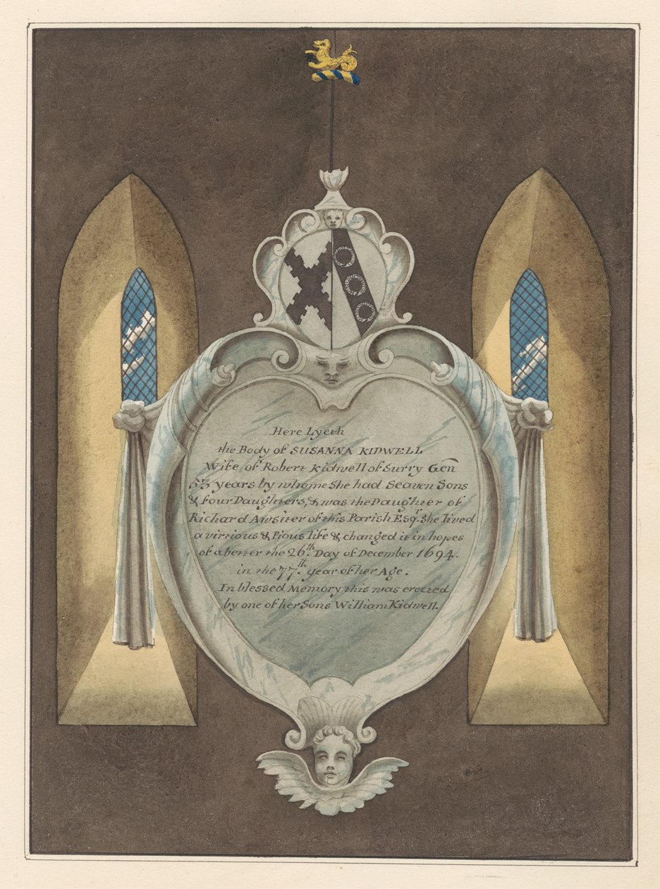 Památník Susannah Kidwell z Norwood Church od Daniel Lysons