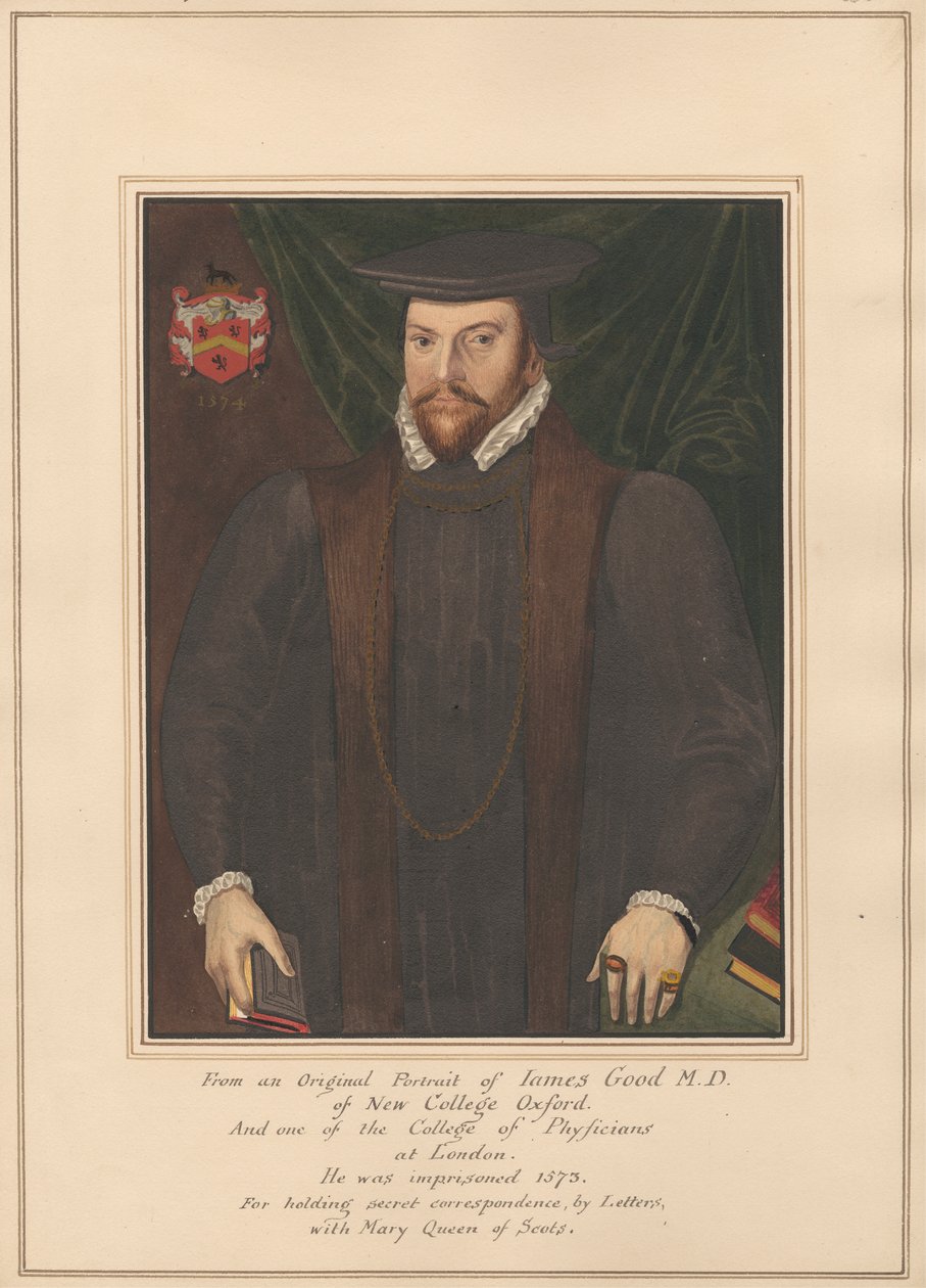 Portrét Jamese Gooda, M.D. z New College Oxford od Daniel Lysons