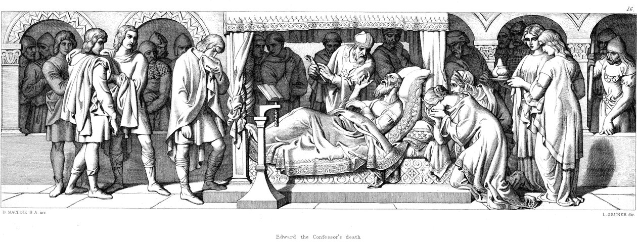 Smrt Edwarda Vyznavače, 1042 1866 od Daniel Maclise