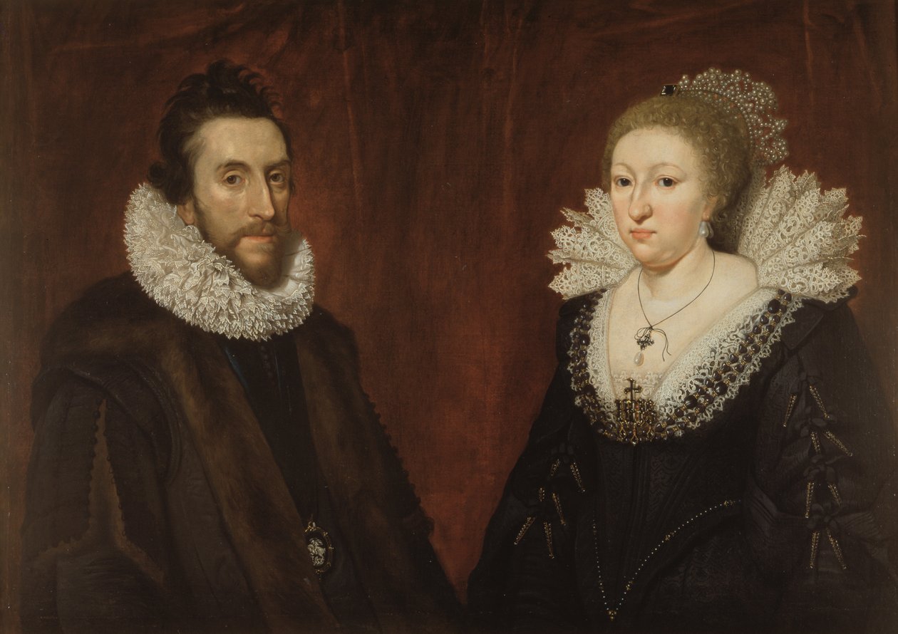 Dvojportrét Thomase Howarda, 14. „sběratele“ hraběte z Arundelu a jeho manželky Aletheie Talbotové, 1618 od Daniel Mytens