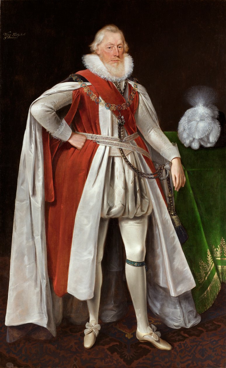William Knollys, 1. hrabě z Banbury, c1615-c1620 od Daniel Mytens