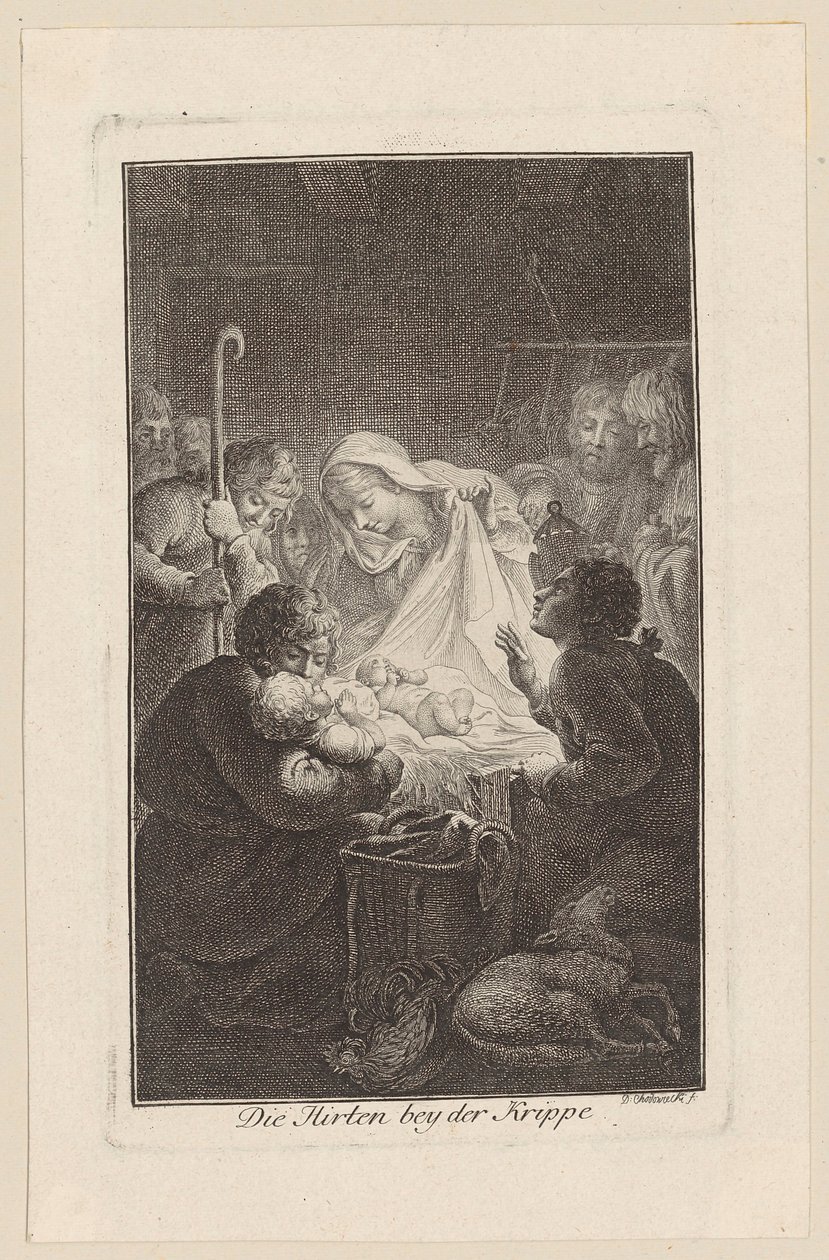 Klanění pastýřů od Daniel Nikolaus Chodowiecki