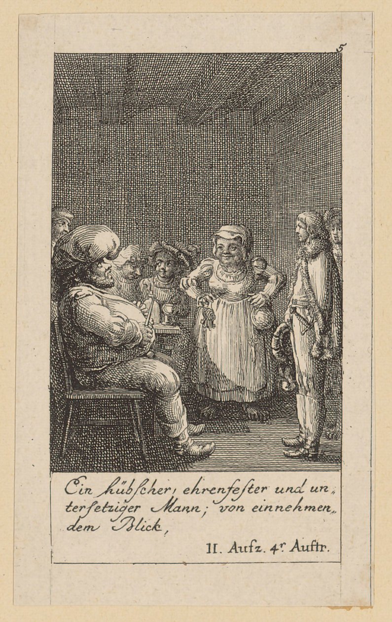 List 5 k Shakespearovu "Král Jindřich IV." od Daniel Nikolaus Chodowiecki