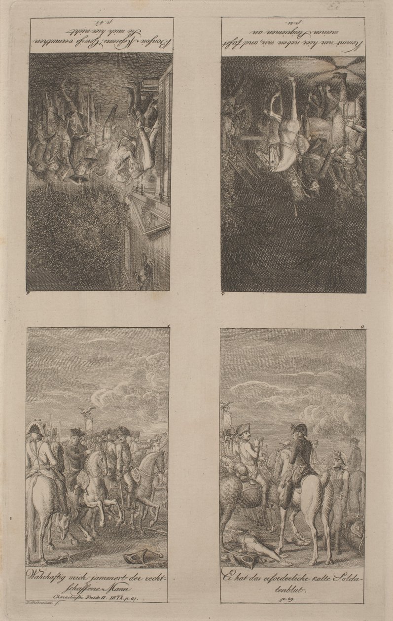 Charakteristika krále Frederika II. (část III) od Daniel Nikolaus Chodowiecki