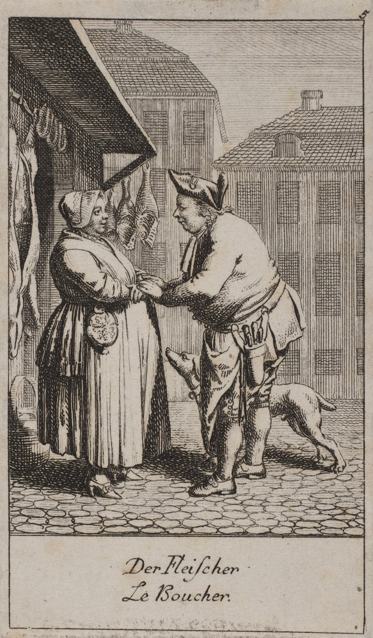 Řezník od Daniel Nikolaus Chodowiecki