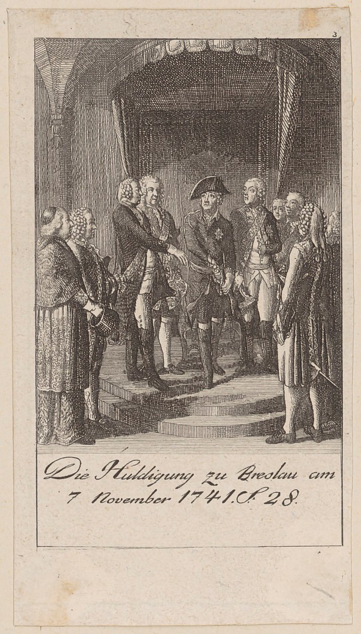 Hold ve Vratislavi 7. listopadu 1741 od Daniel Nikolaus Chodowiecki