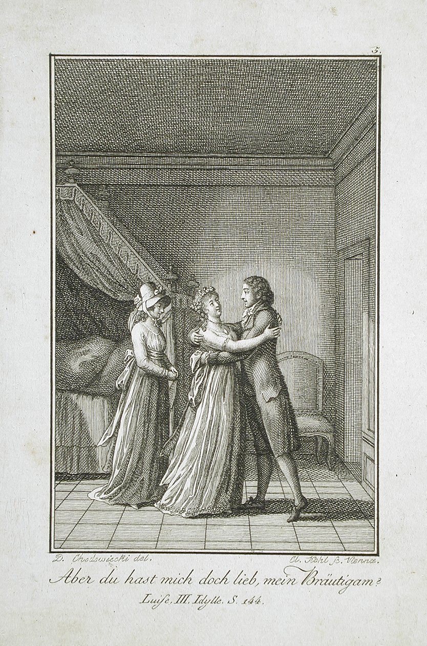 Ilustrace k „Beckerovu almanachu pro rok 1798“ od Daniel Nikolaus Chodowiecki