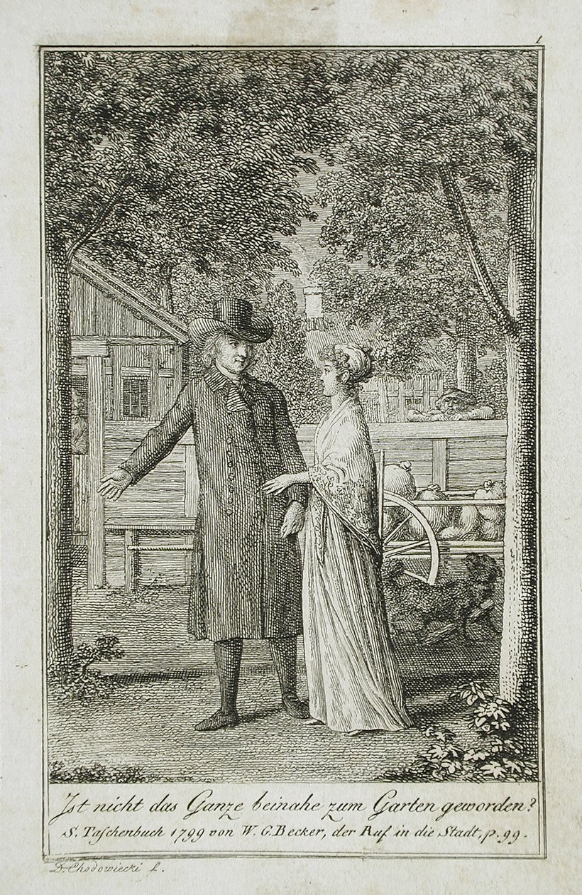 Ilustrace k Beckerově kapesní příručce z roku 1799 od Daniel Nikolaus Chodowiecki