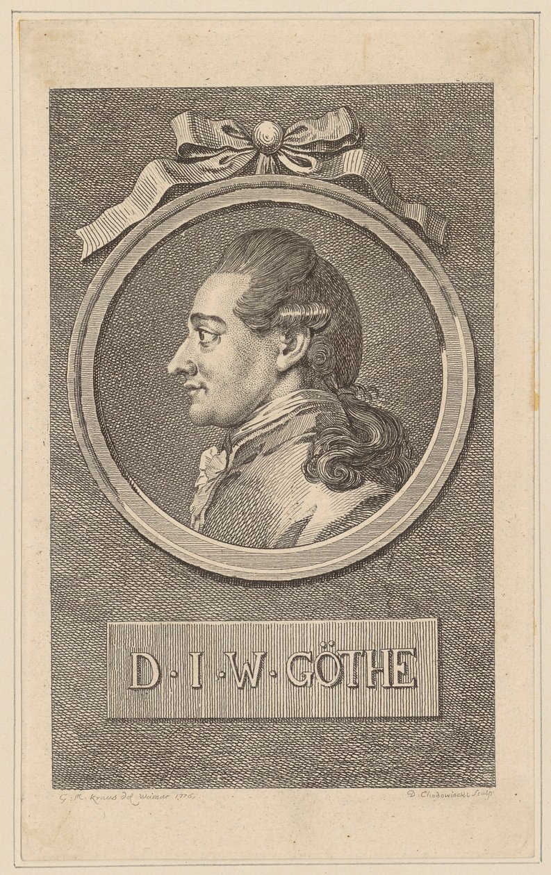 Portrét Johanna Wolfganga Goetha od Daniel Nikolaus Chodowiecki