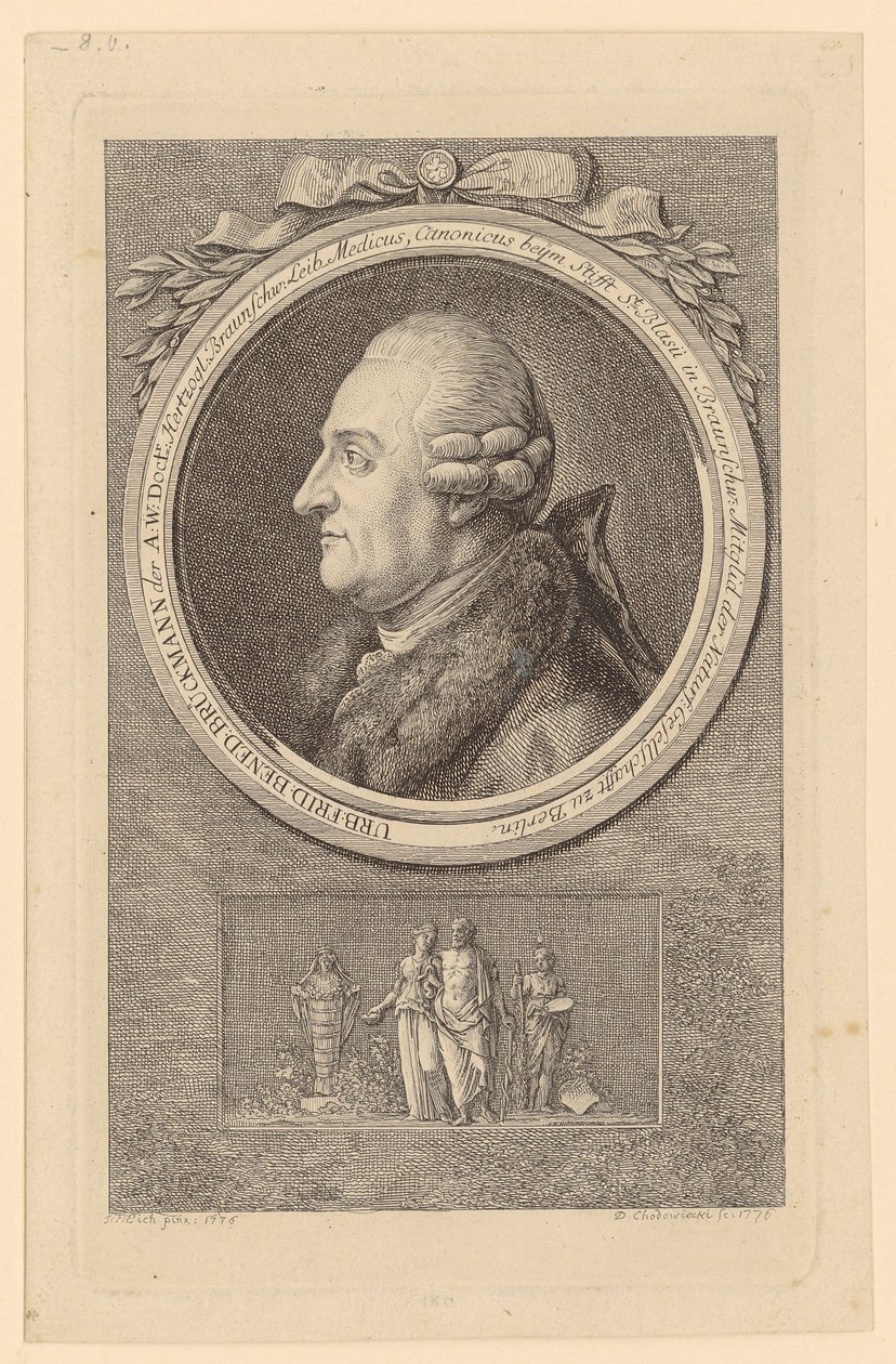 Portrét U. F. B. Brückmanna od Daniel Nikolaus Chodowiecki