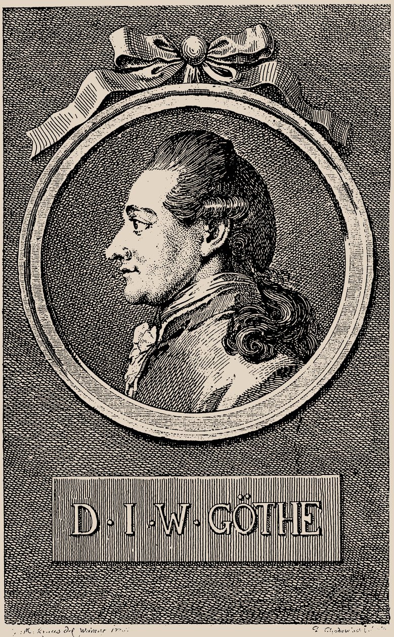 Portrét autora Johanna Wolfganga von Goethe 1749-1832, 1776. od Daniel Nikolaus Chodowiecki