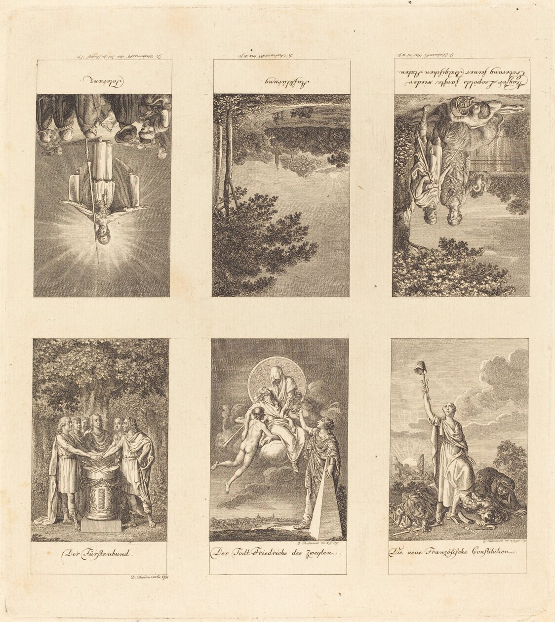 Šest velkých událostí z let 1780-1790 od Daniel Nikolaus Chodowiecki