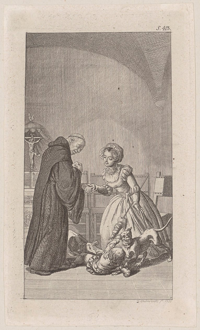 Ilustrace k knize „Šedý bratr“ od Daniel Nikolaus Chodowiecki