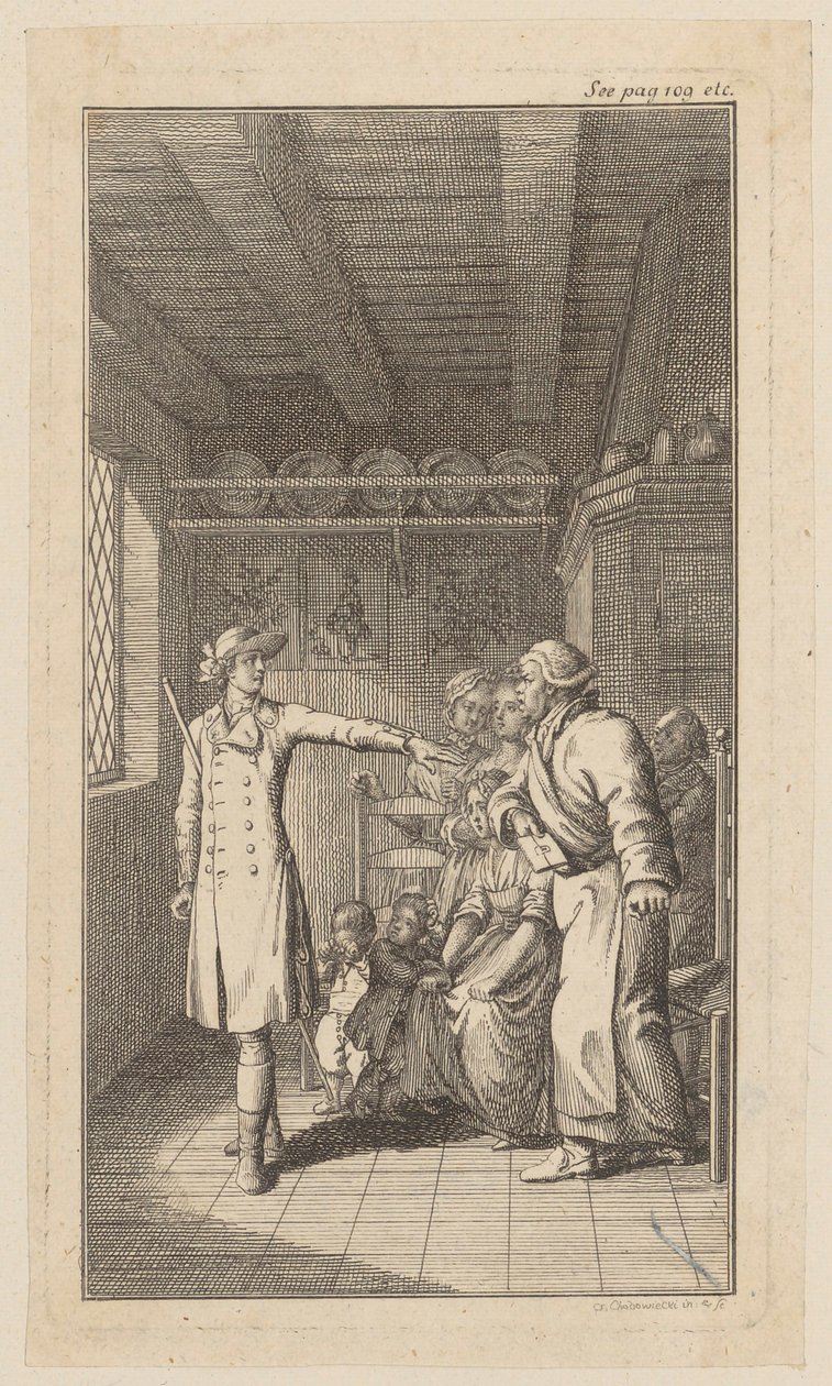 Ilustrace k dílu O. Goldsmitha „Vicar of Wakefield“ od Daniel Nikolaus Chodowiecki
