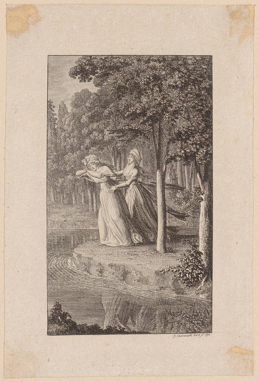 Měděná titulní deska k „Leipziger Monatschrift“ z roku 1794 od Daniel Nikolaus Chodowiecki