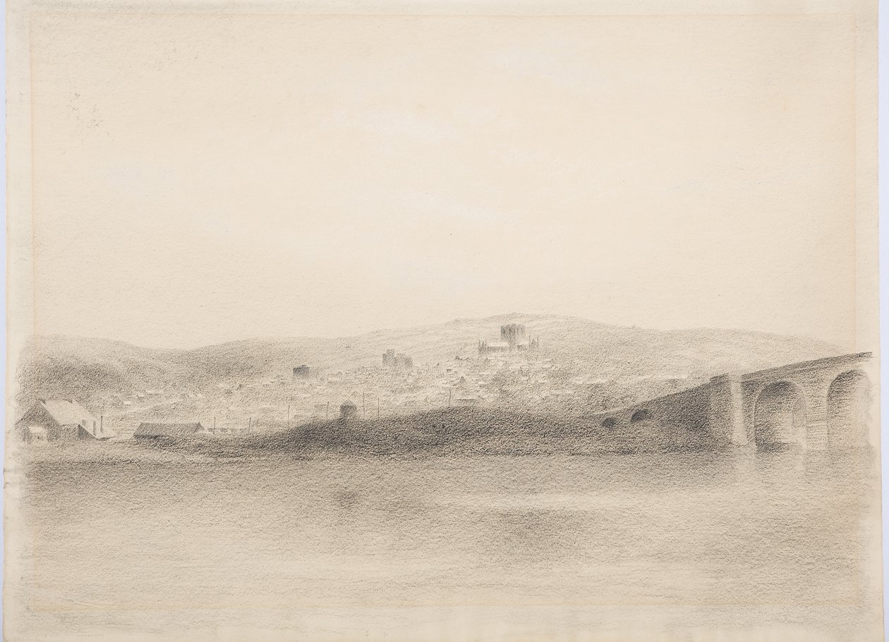 Hexham, kolem roku 1916 (uhlí na papíře) od Daniel Oliver