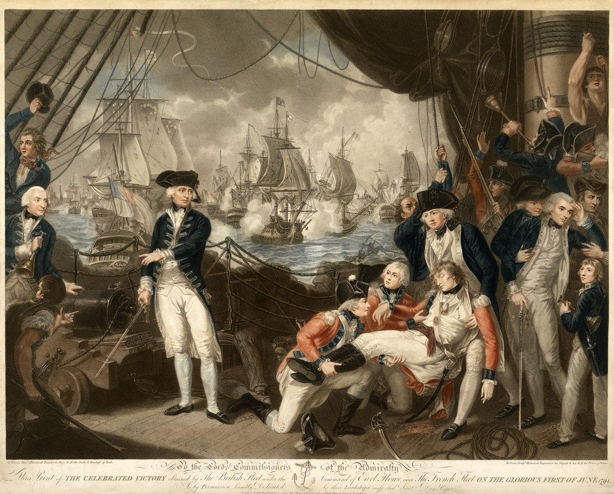 Vítězství lorda Howea na slavného prvního června 1794, hospoda. 1795 od Daniel Orme