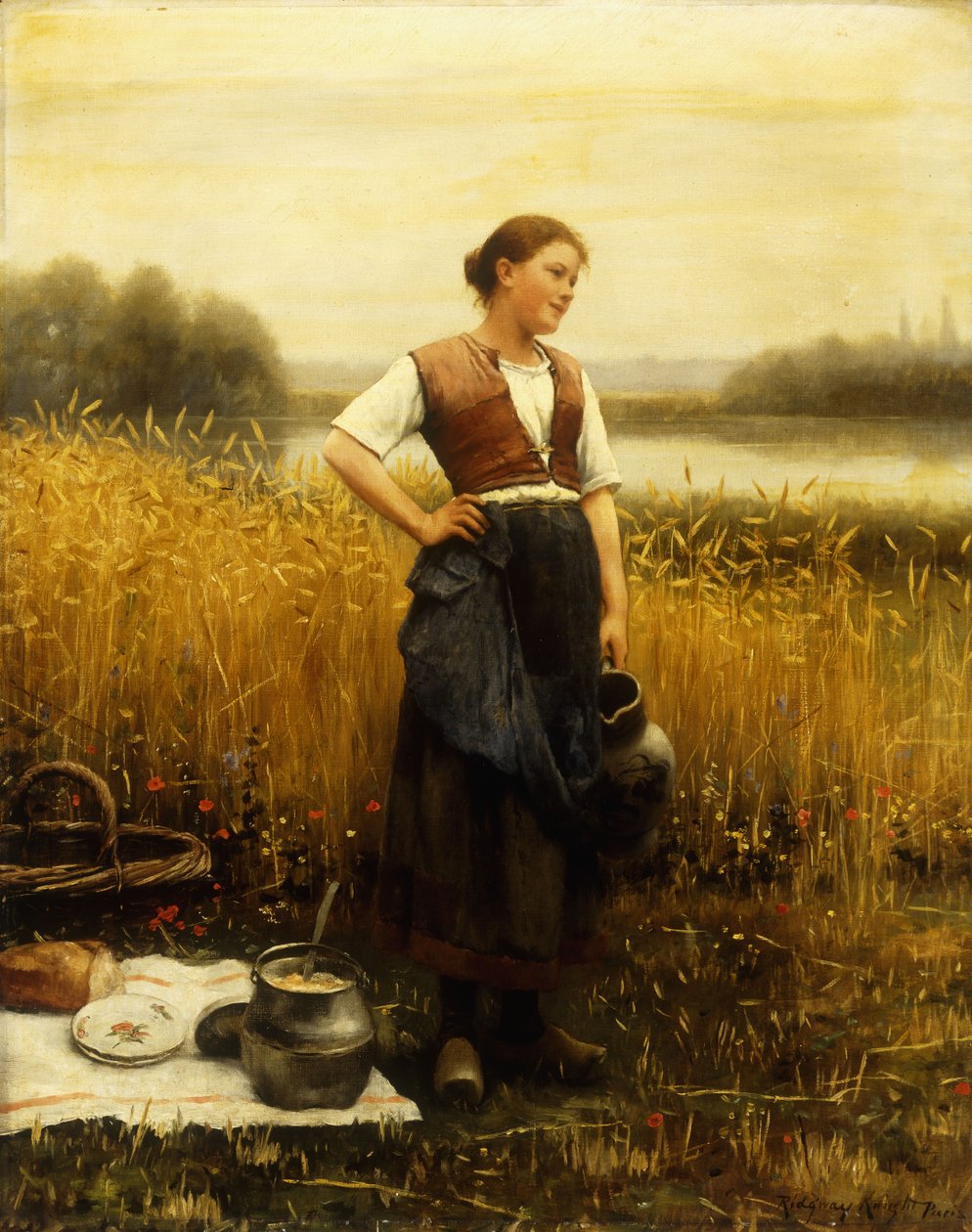 Dožínkový oběd od Daniel Ridgway Knight