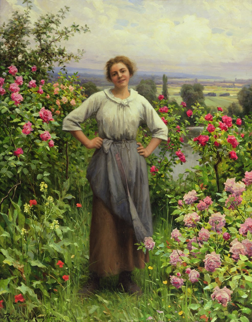 Život je sladký (olej na desce) od Daniel Ridgway Knight