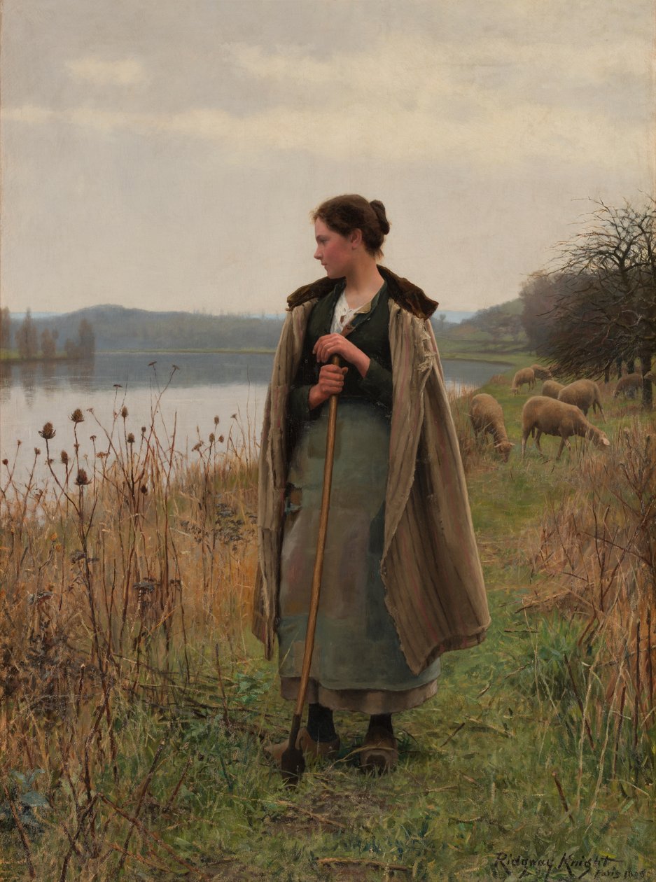 Pastýřka z Rolleboise od Daniel Ridgway Knight
