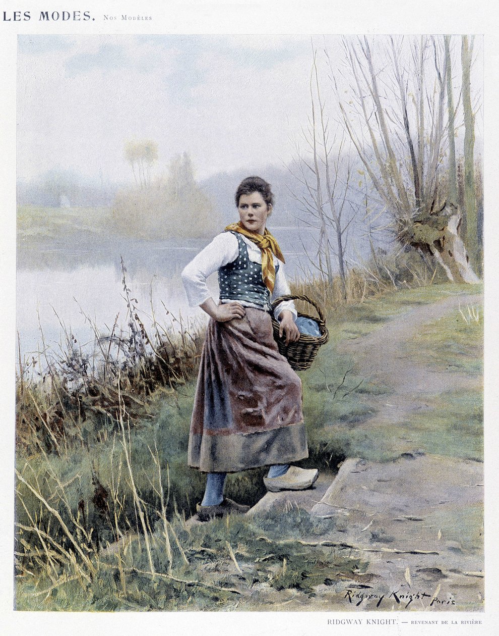 Žena vracející se od řeky R. Knight, c. 1905 od Daniel Ridgway Knight
