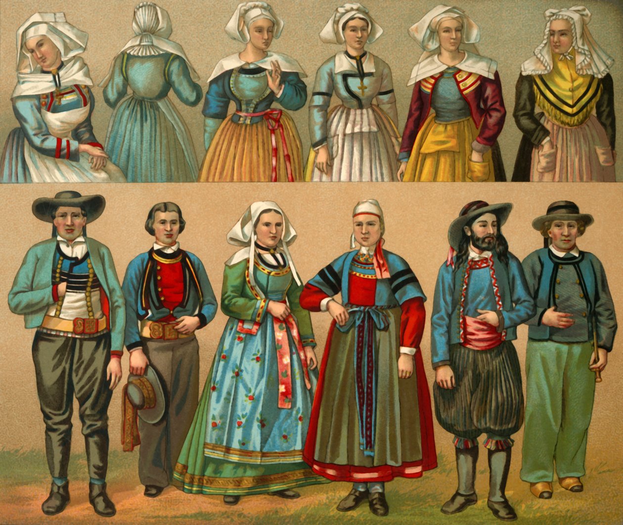 Francouzský národní kroj, konec 19. století. od Daniel Urrabieta Vierge