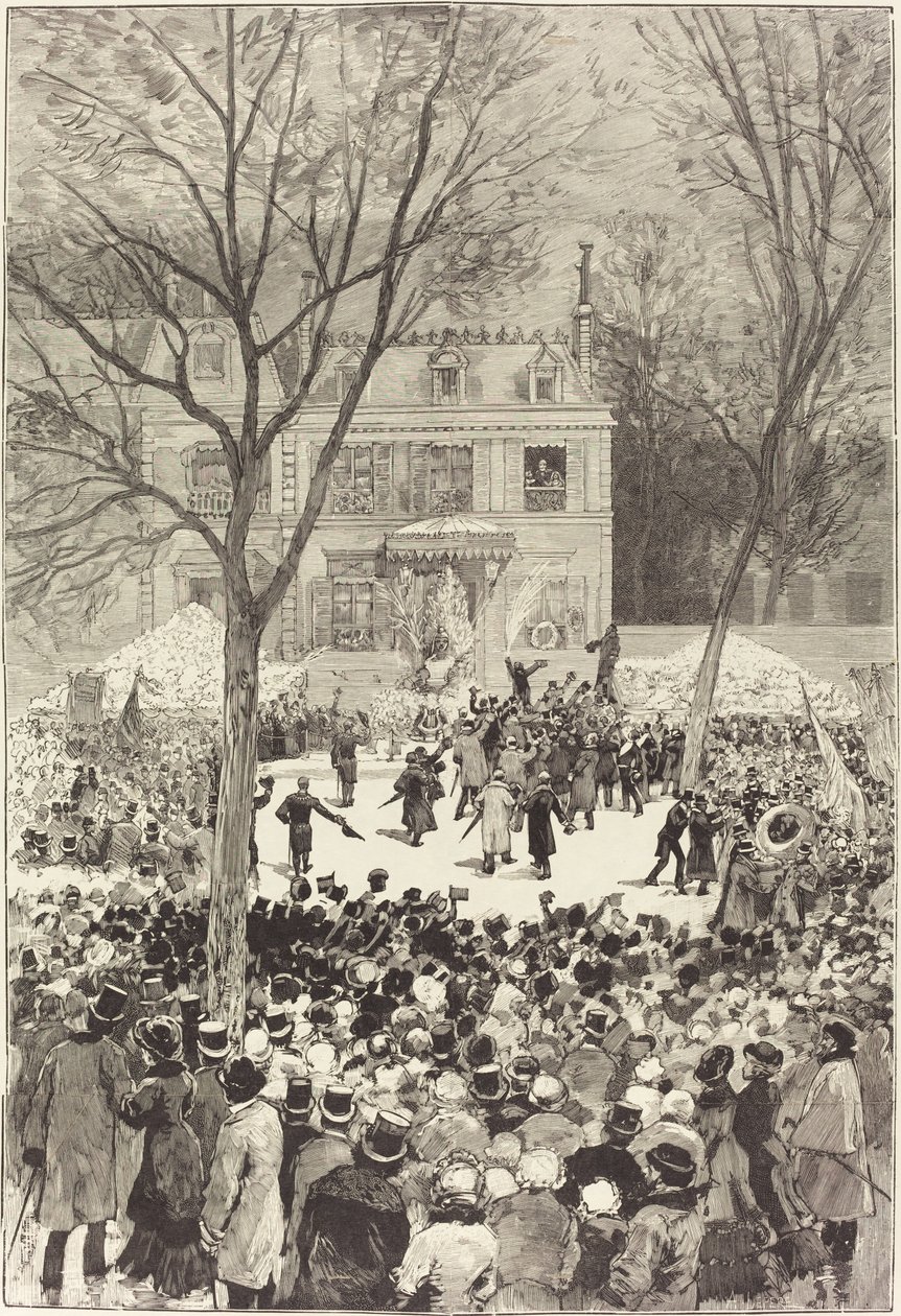 Populární demonstrace 27. února na oslavu 80. výročí Victora Huga, 1881. od Daniel Urrabieta Vierge