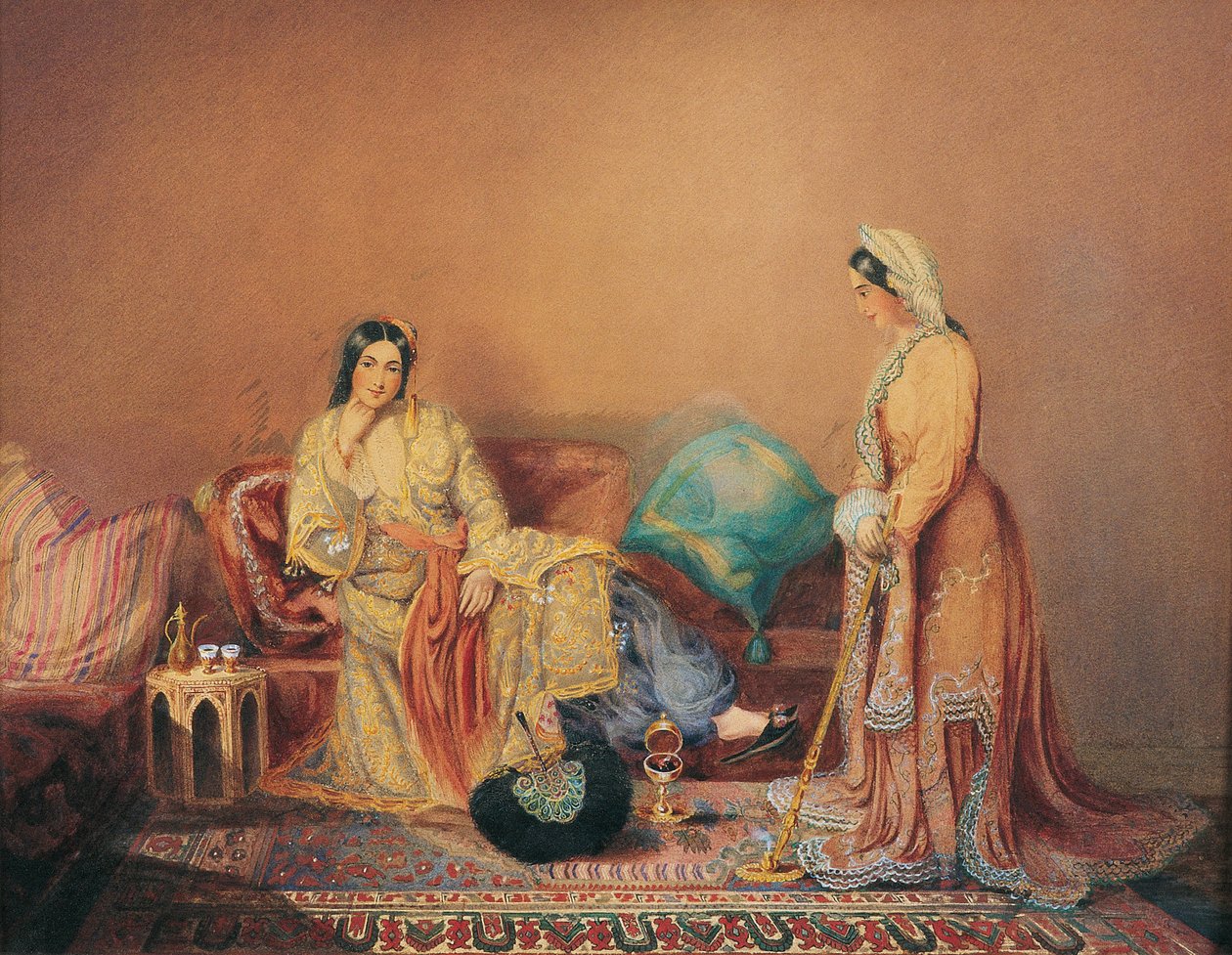 Fanariotské řecké dámy, polovina 19. století. od Daniel Valentine Rivière
