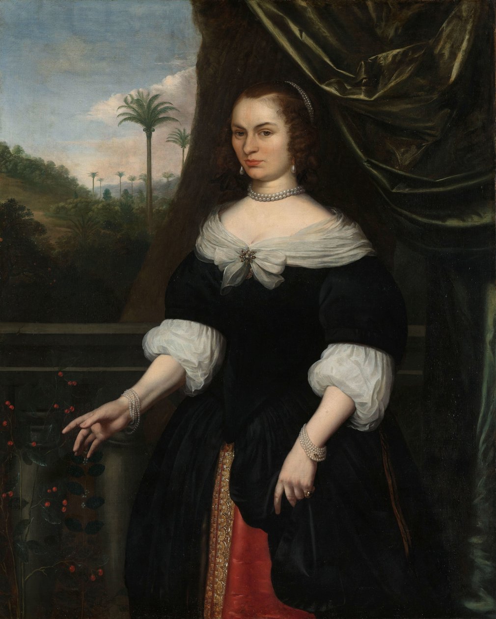 Portrét Diny Lemsové, manželky Jana Valckenburgha Portrét Diny Lemsové, manželky Jana Valckenburgha od Daniel Vertangen (signed by artist)