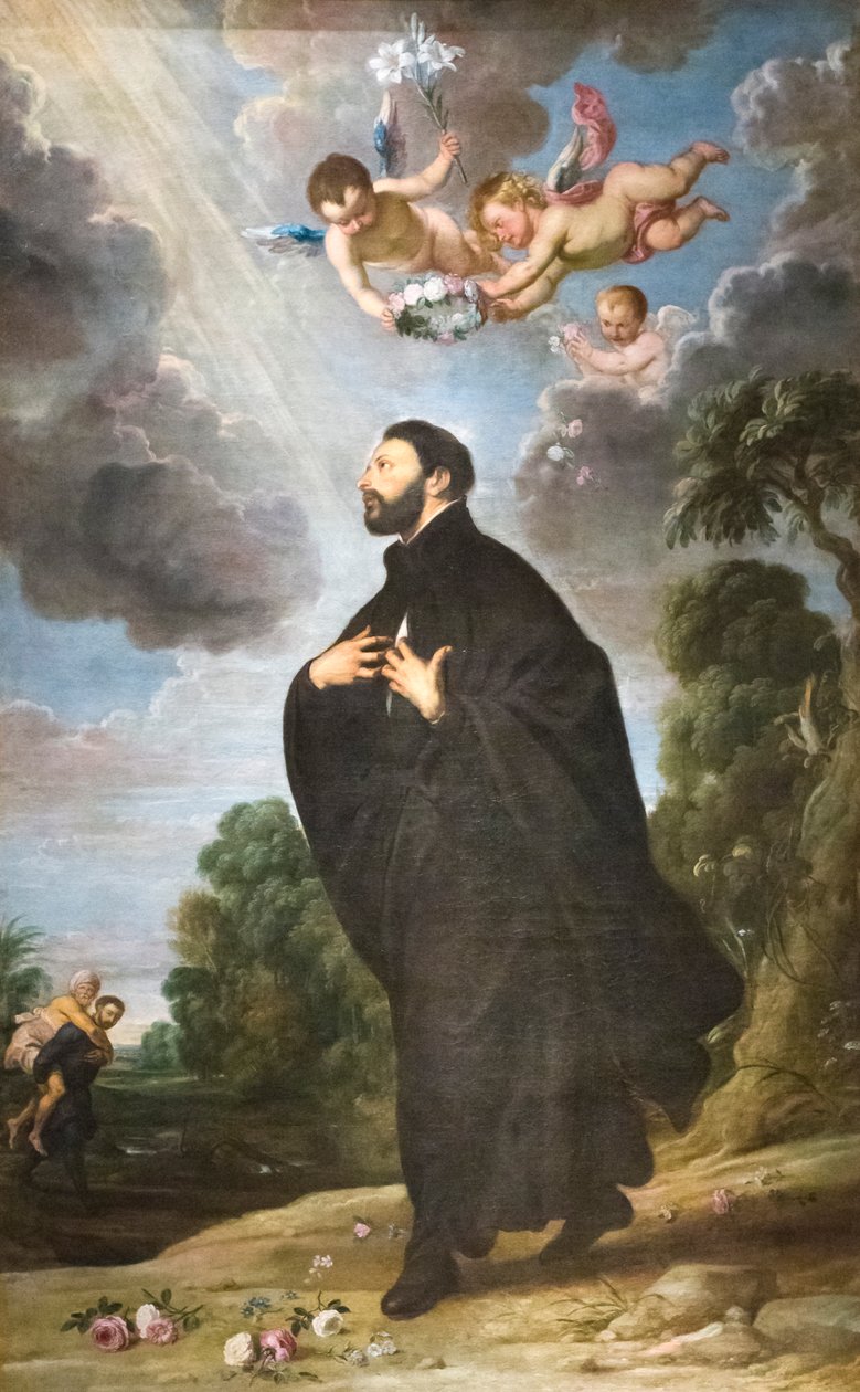 Svatý František Xaverský, oltářní obraz (olej na plátně) od Daniel & Wildens Jan (1586 1653) Seghers