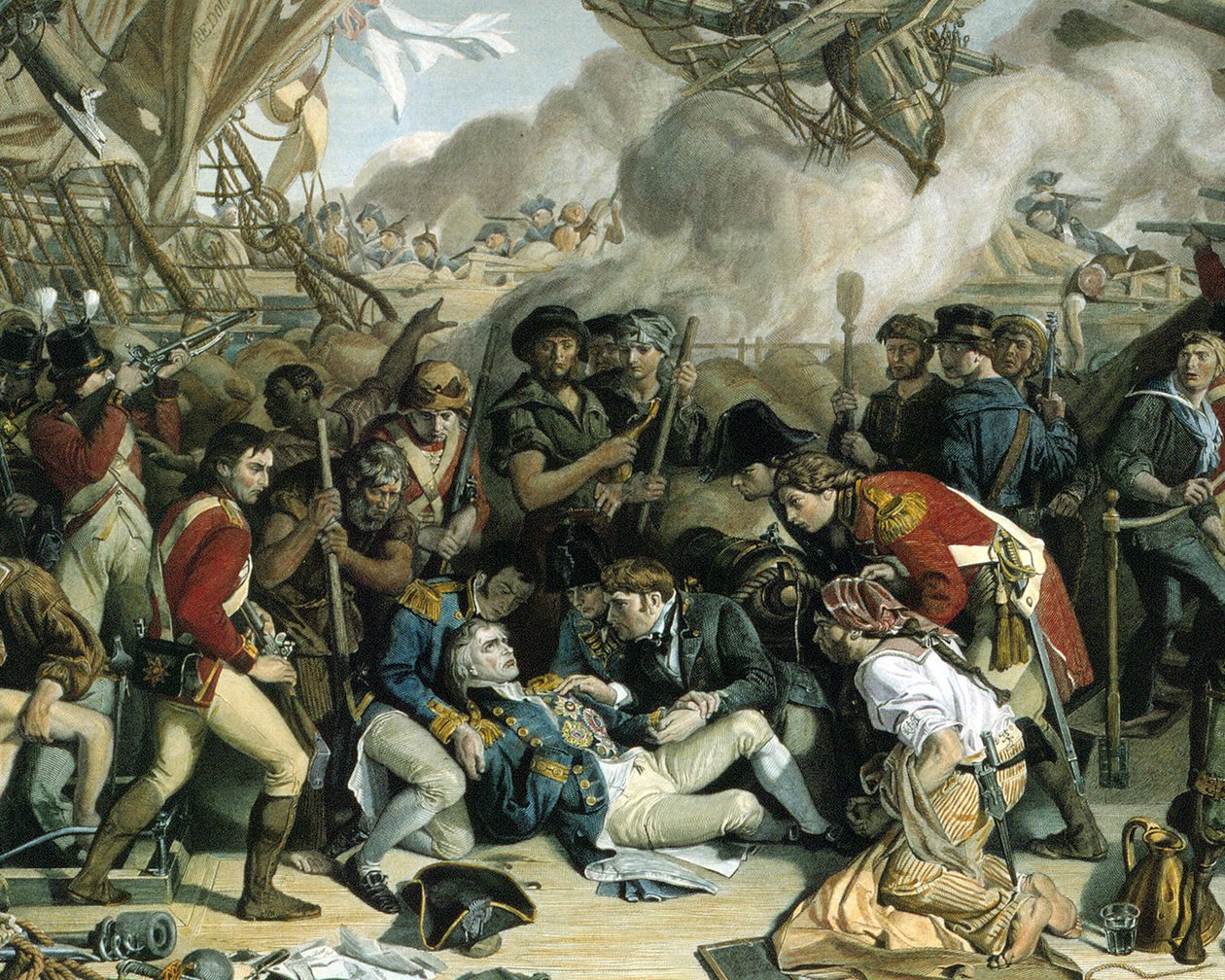 The Death of Nelson, Detail of the Lower Deck of the Victory, 1863-65 od Daniel after Maclise