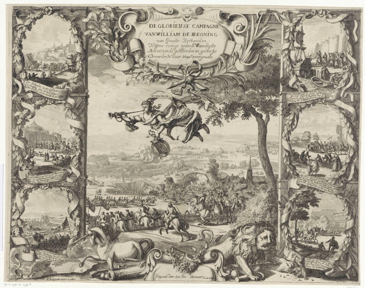 Vítězství krále Viléma III v Irsku (horní polovina), 1690 Slavné tažení Williama III. krále Velké Británie Neffens Některé z nejpamátnějších akcí spojenců a konfederací se odehrály v roce 1690 (název na od Daniel de Lafeuille