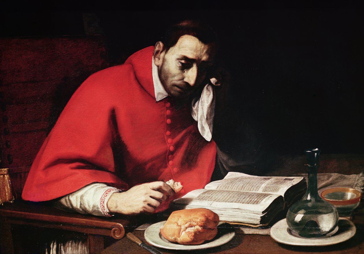 Půst sv. Karla, c.1625 olej na detailu panelu z 60359 od Daniele Crespi
