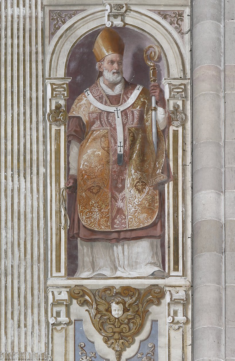 Svatý Ambrož (freska) od Daniele Crespi
