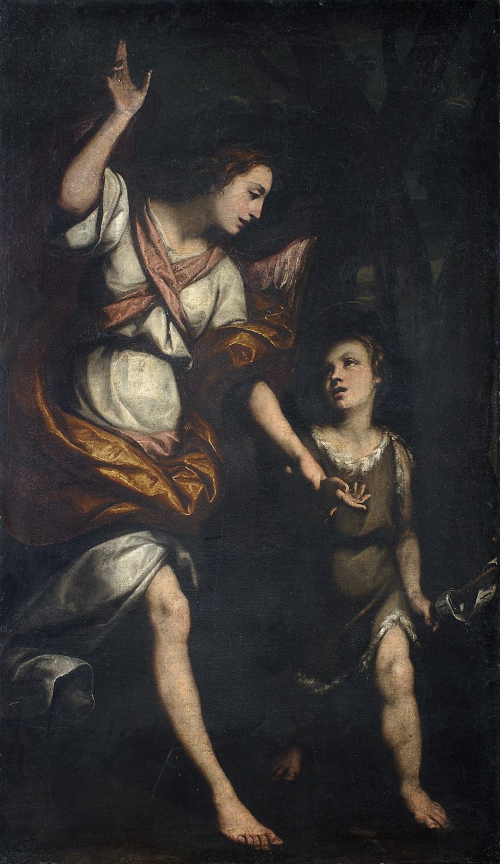 Svatý Jan a anděl v poušti, 1623 od Daniele Crespi