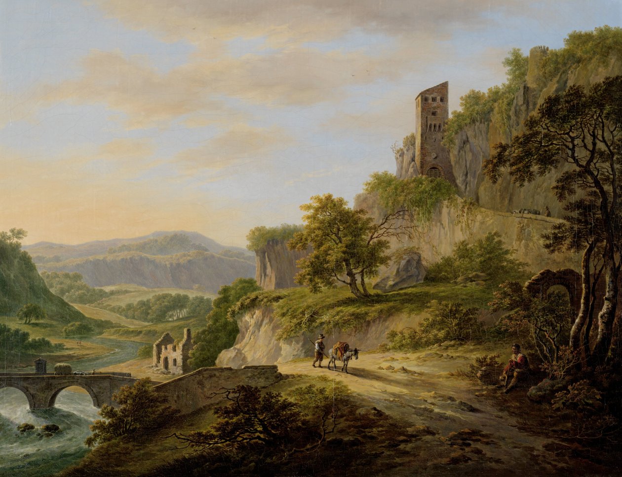Pohled na Civita Castellana od Daniël Dupré (signed by artist)