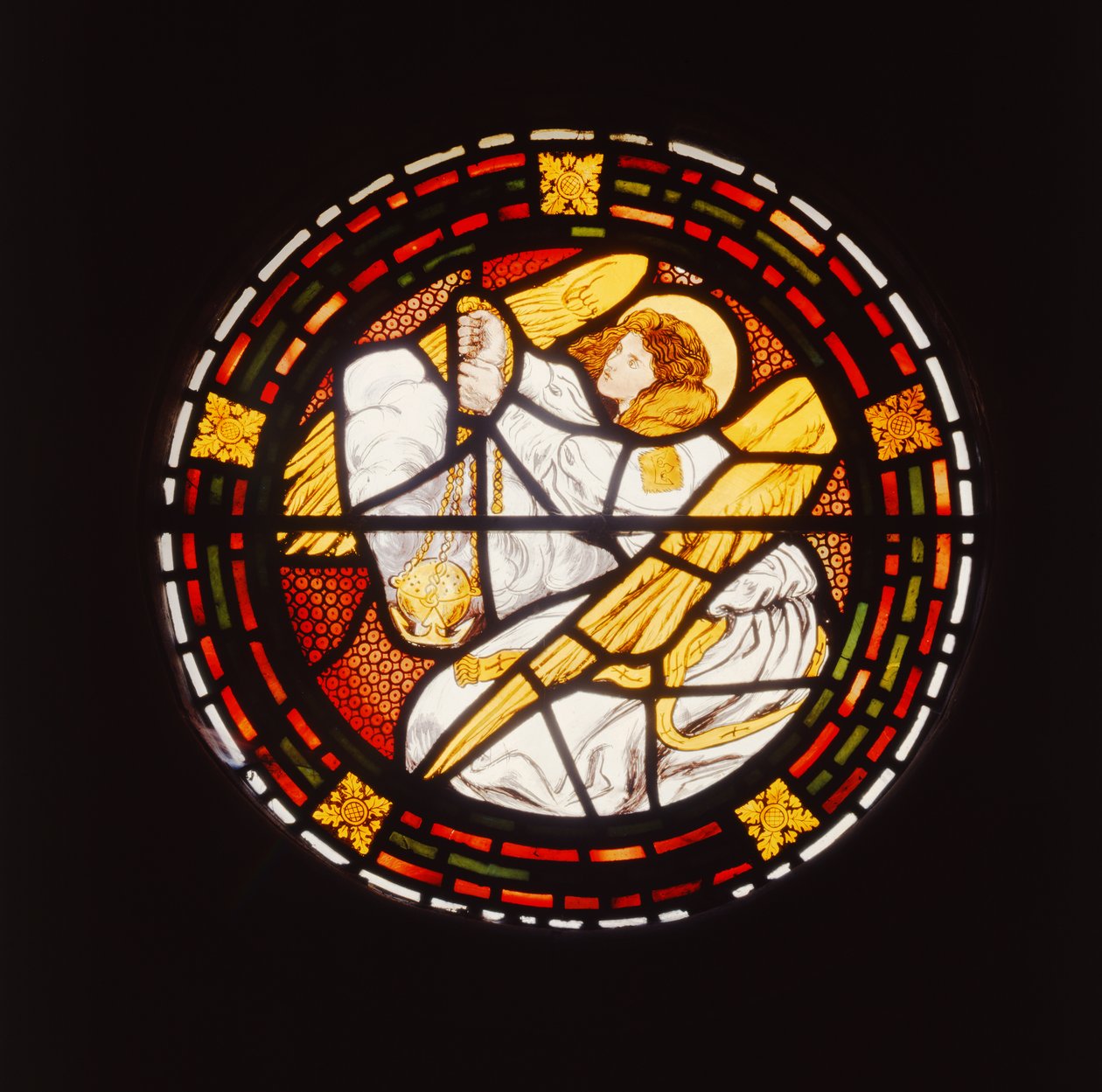 Anděl nabízí kadidelnici, 1861 (vitráže) od Dante Gabriel Charles Rossetti
