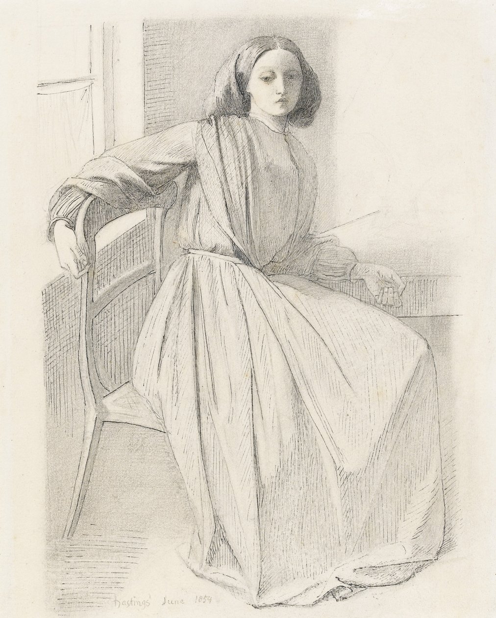 Portrét Elizabeth Siddalové, 1854-56 od Dante Gabriel Charles Rossetti