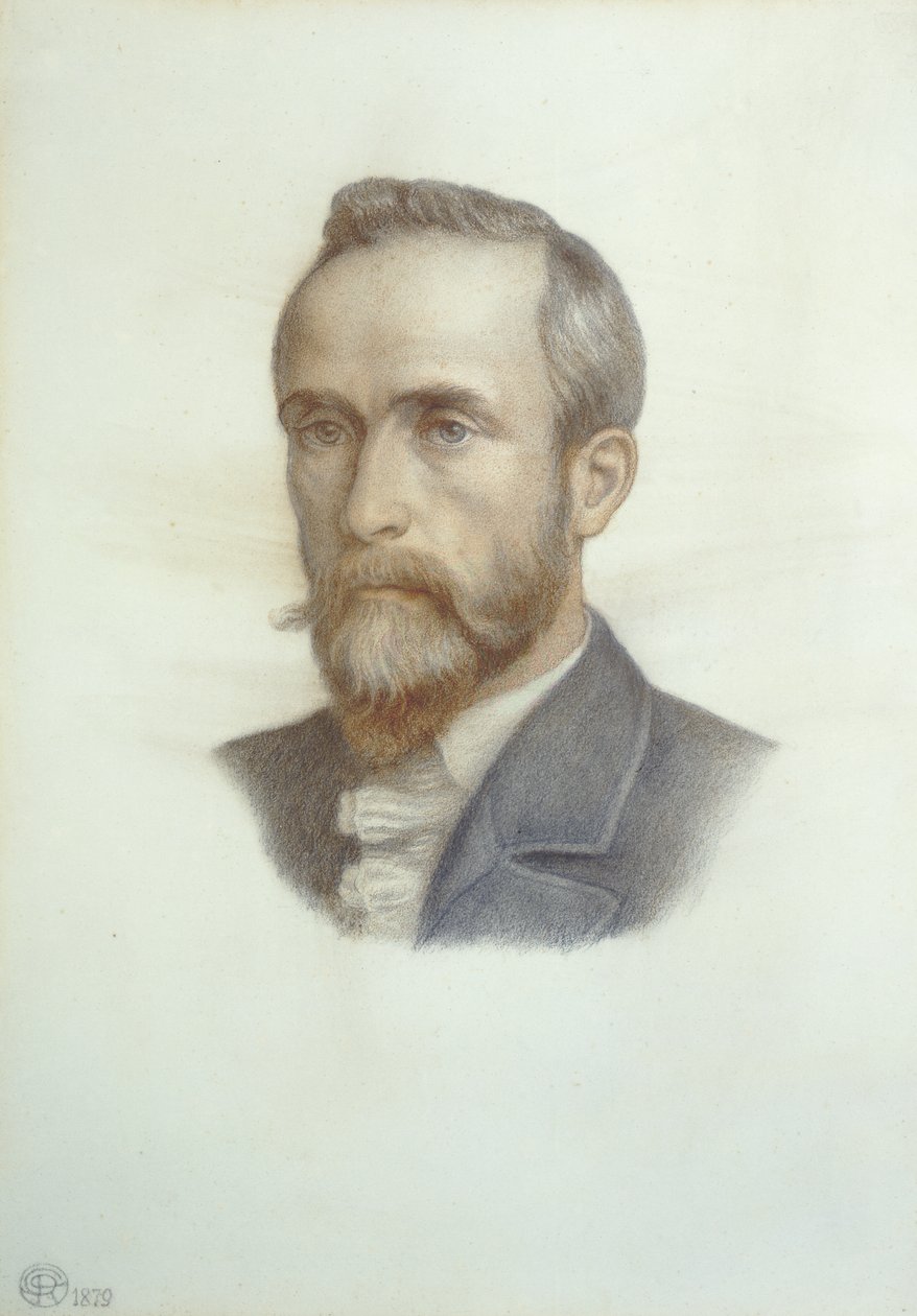 Portrét Fredericka Richarda Leylanda, 1879 (barevné křídy na papíře) od Dante Gabriel Charles Rossetti