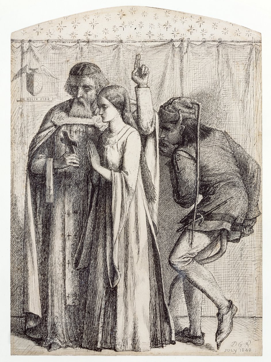Satana v retro, 1848 od Dante Gabriel Charles Rossetti