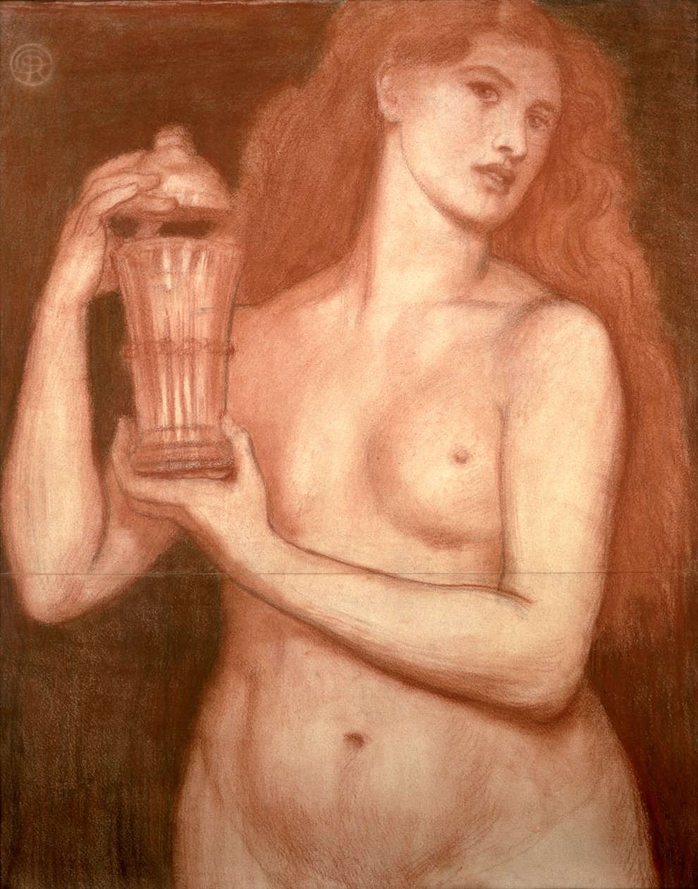 Studie ženského aktu od Dante Gabriel Charles Rossetti