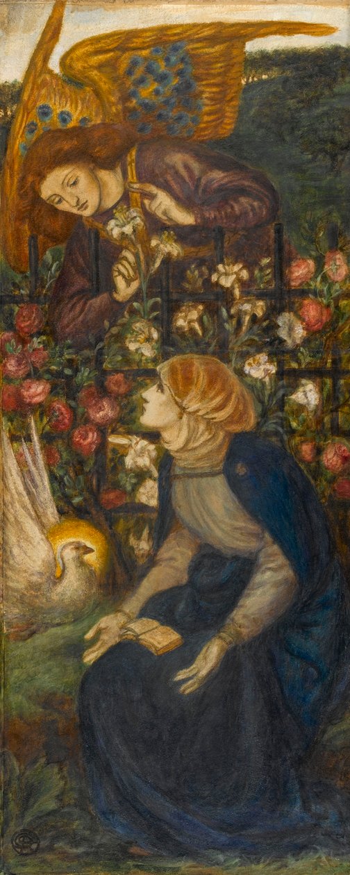 Zvěstování, 1861 od Dante Gabriel Charles Rossetti