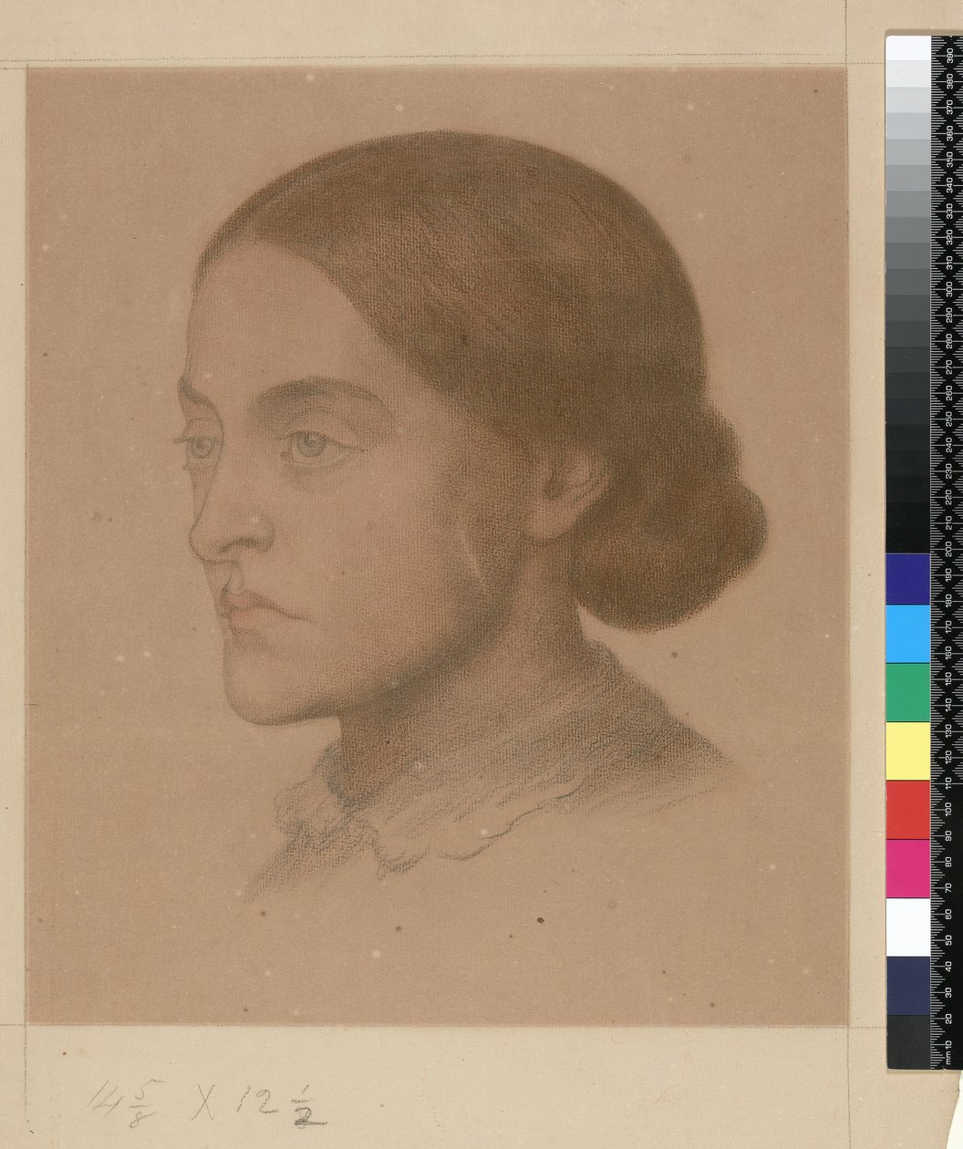 909 T.2268 Christina Rossetti (kresba) od Dante Gabriel Charles Rossetti