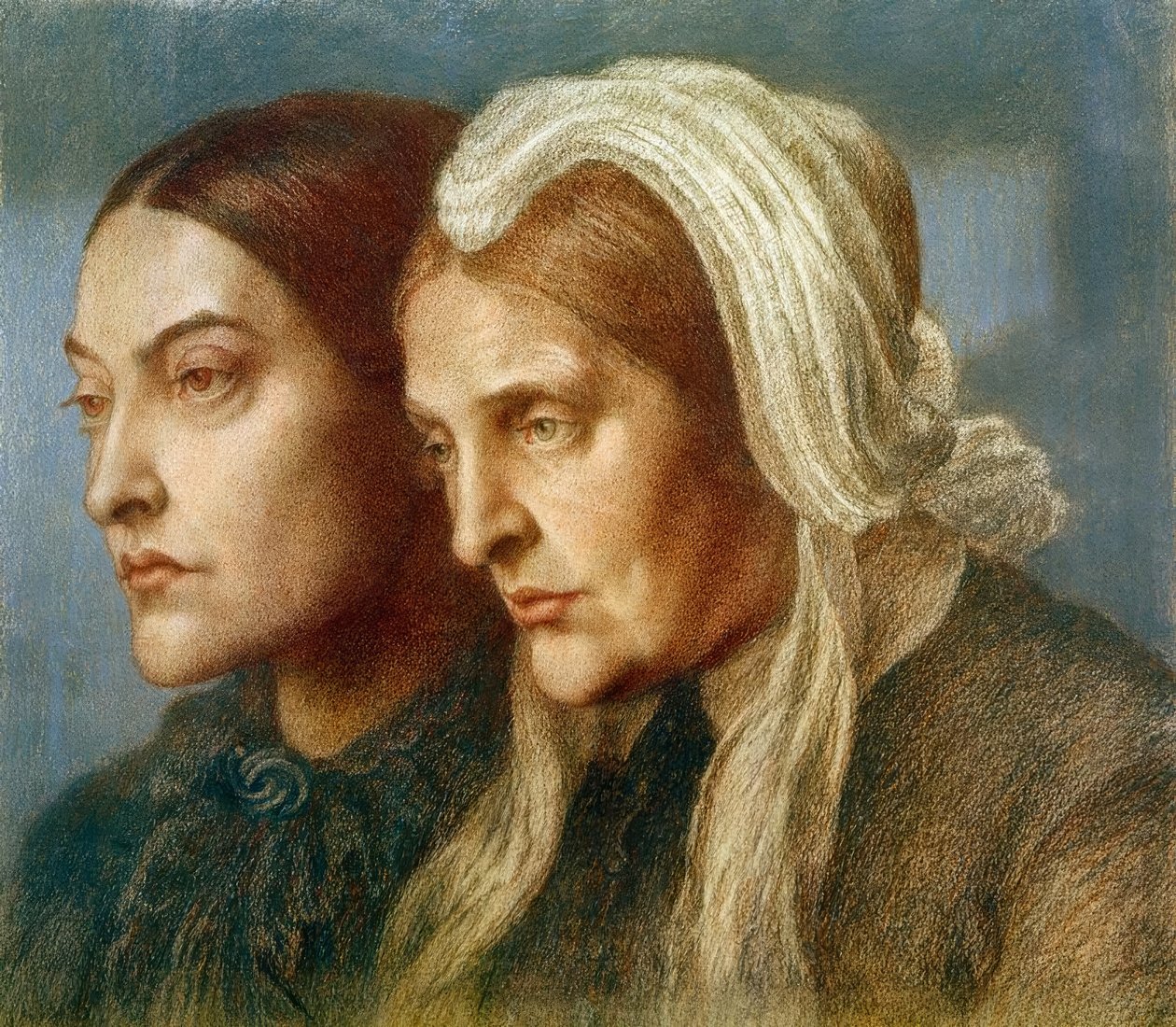 Christina G. Rossetti a matka od Dante Gabriel Charles Rossetti