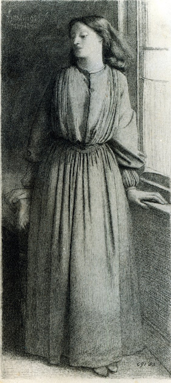 Elizabeth Siddal, květen 1854 (pero a inkoust) od Dante Gabriel Charles Rossetti