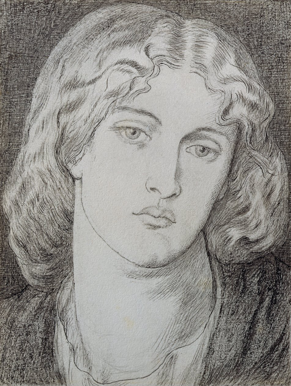 Fanny Cornforth (1824-1906) (pero a inkoust a šedá barva na papíře) od Dante Gabriel Charles Rossetti