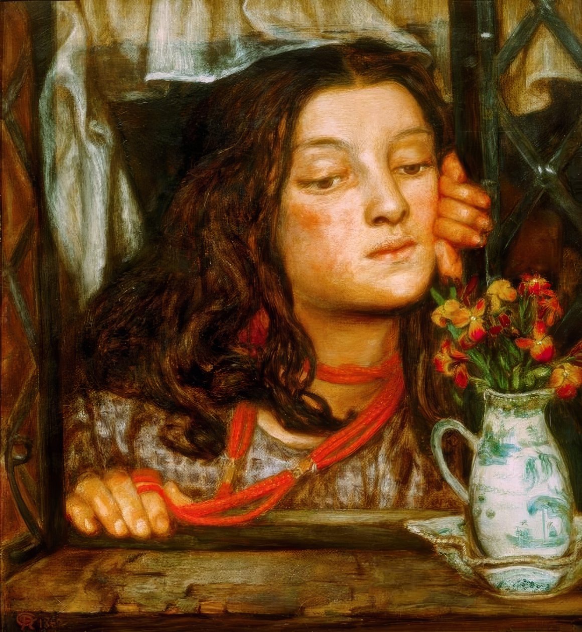 Dívka u mříže od Dante Gabriel Charles Rossetti