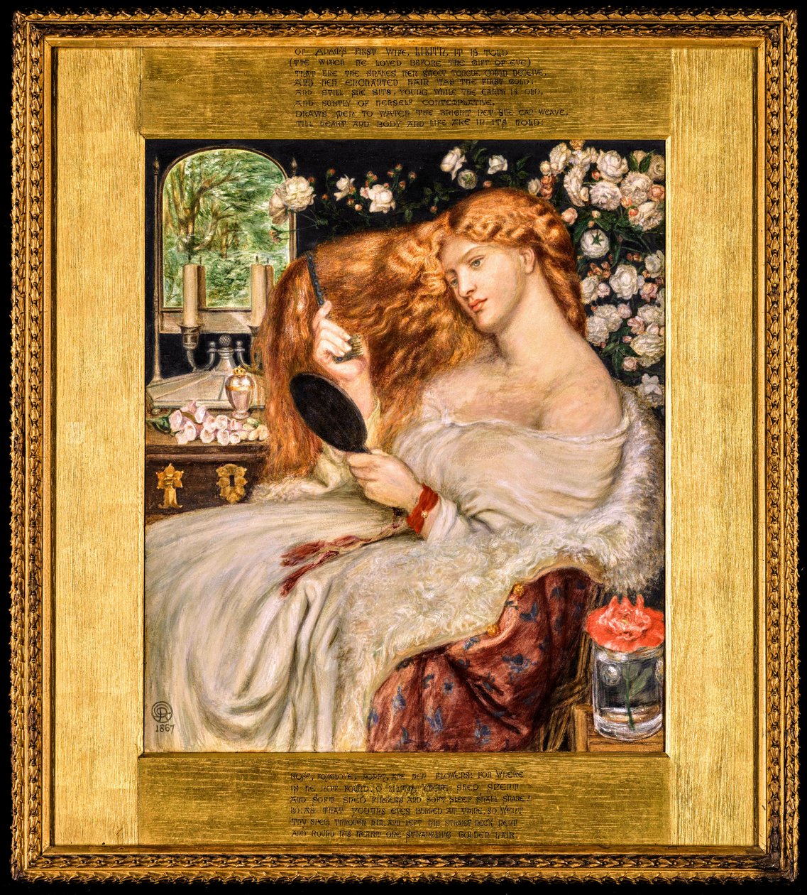 Lady Lilith od Dante Gabriel Charles Rossetti